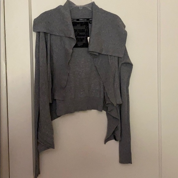 NWT guess jeans gray cardigan size: S - Picture 1 of 12